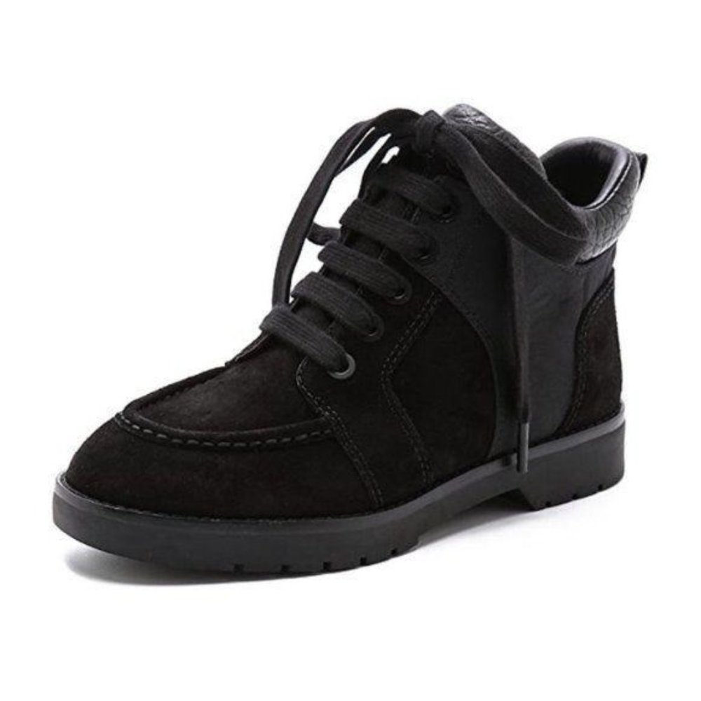 Alexander Wang Kiley Black Hiking Boot Suede Lace